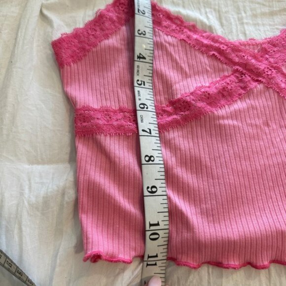 Womens Lace Strap Crop Top Cami V-Neck Corset Tanks Y2K Shirts Camisoles - Picture 4 of 11